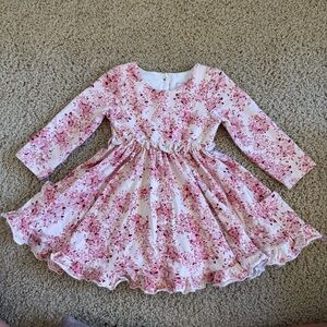 SweetHoney Pink and Red Smocked Sundress